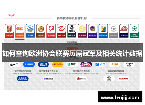 如何查询欧洲协会联赛历届冠军及相关统计数据